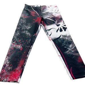 Strength Republic Gym Black/Red Spell Out Leggings size L